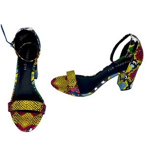 Madden Girl Snake Skin Beella Dress Sandal Sz 7.5